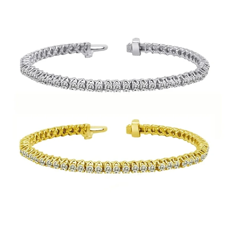 unique gold bracelets with sapphires for special events -14k Gold 10ct TDW Diamond Tennis Bracelet