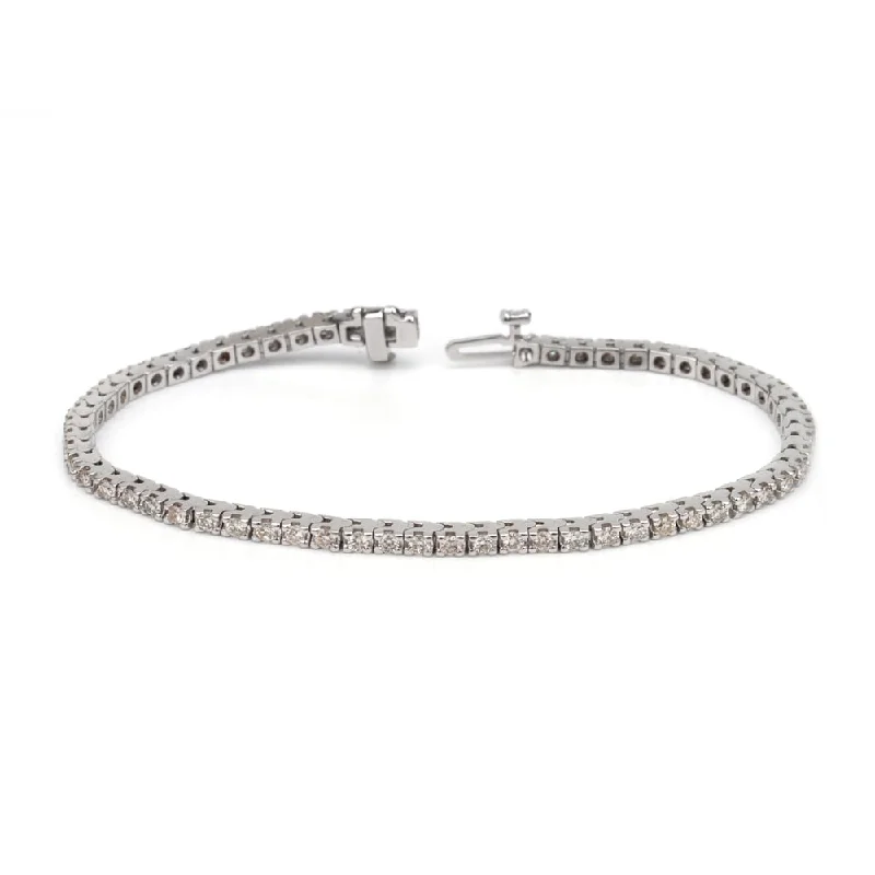 personalized gold bracelets for special occasions -14k Gold 5ct TDW Round Diamond Tennis Bracelet by Auriya