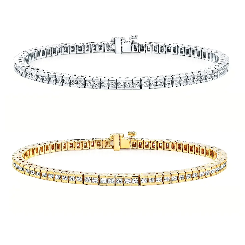 trendy bangles with garnet stones for special events -14k Gold 9ct TDW Diamond Tennis Bracelet