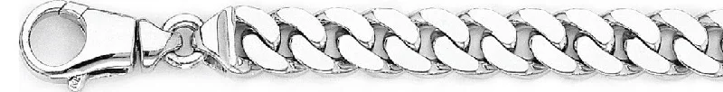 custom-designed silver bracelets for family gifts -9.6mm Flat Curb Link Bracelet