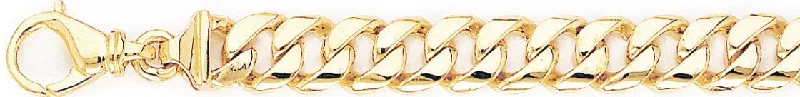 trendy gold bracelets for casual wear -9.6mm Half Round Curb Link Bracelet