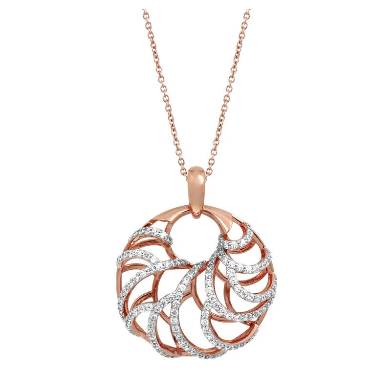 pendant necklaces for weddings -Monaco Collection 18K Rose Gold-Plated Pendant