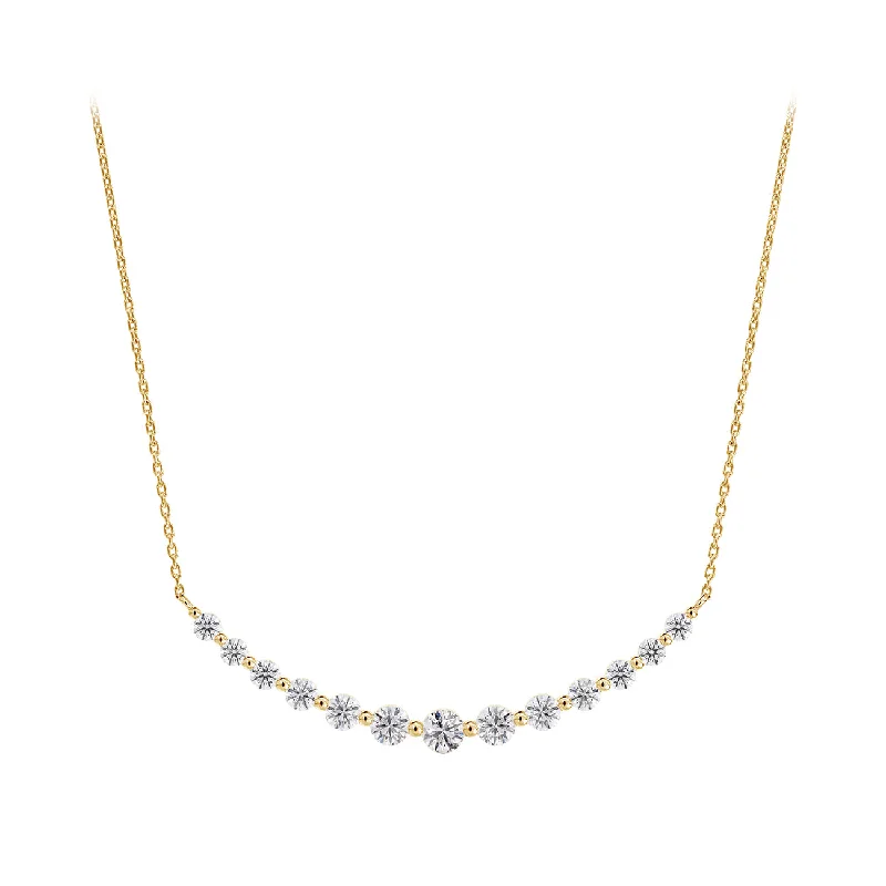 large pendant necklaces for women -Forevermark Classic Single Prong Graduated Diamond Smile Necklace