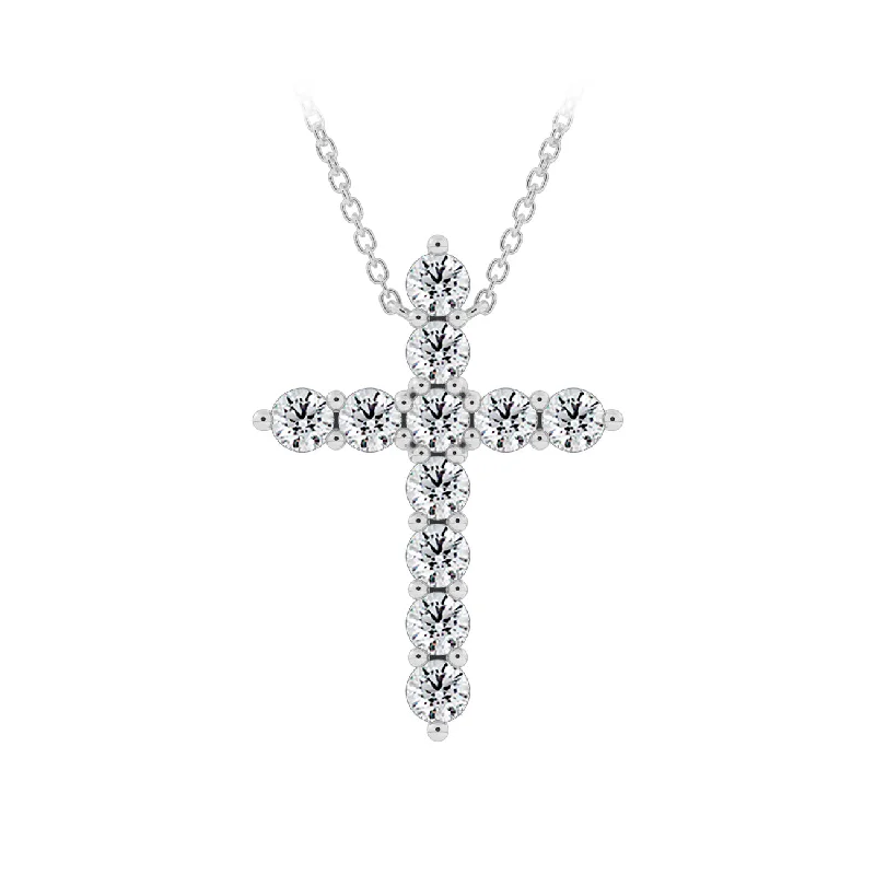 engraved necklaces for men -Forevermark Diamond Cross Pendant