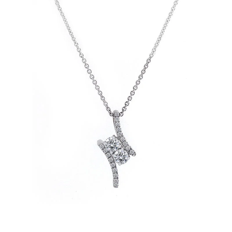 elegant charm necklaces -Forevermark Ever Us White Gold Pendant, 0.35 total carat