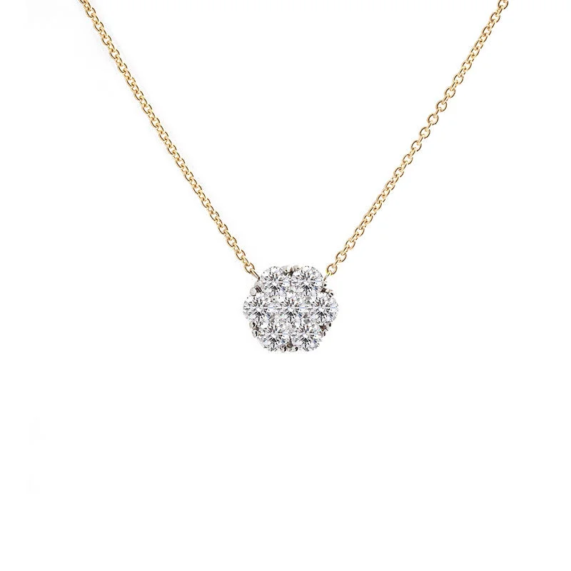 family birthstone necklaces -Harmony Jewel Collection Diamond Necklace, 3ct Look