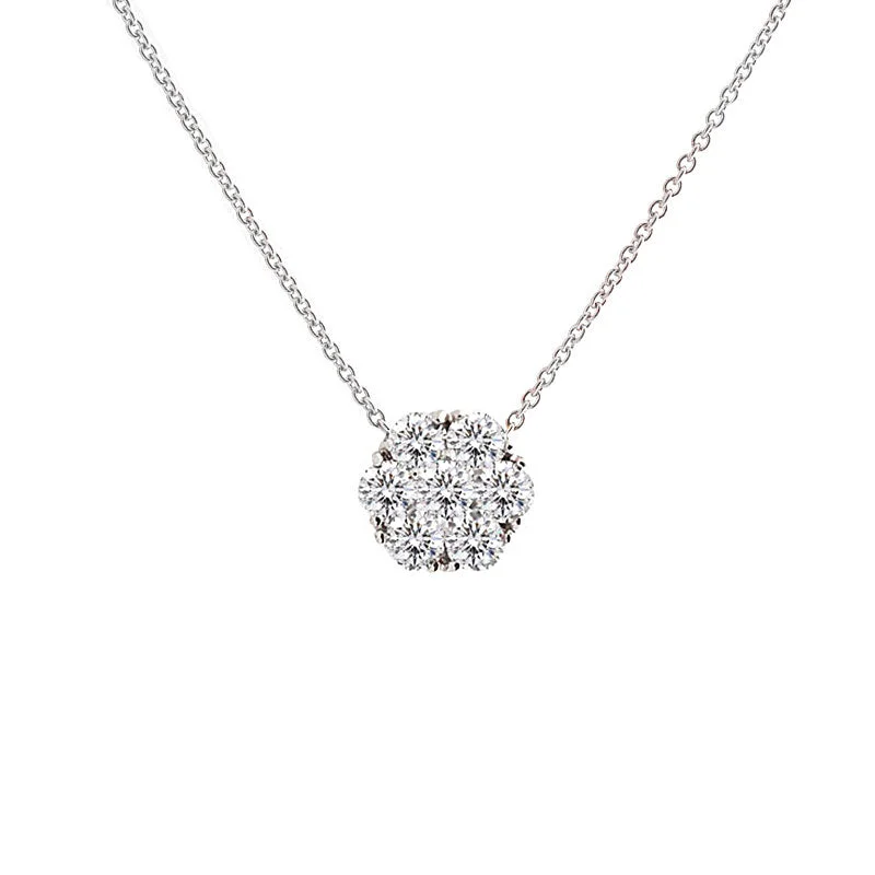 affordable personalized gold necklaces -Harmony Jewel Collection Diamond Necklace, 4ct Look