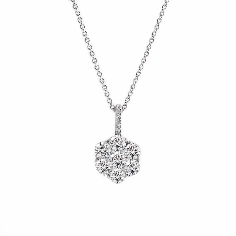 personalized diamond necklaces for couples -Harmony Jewel Collection Diamond Pendant, 4ct Look