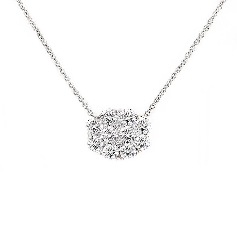 elegant gemstone necklaces for women -Harmony Jewel Collection Oval Diamond Necklace, 4ct Look