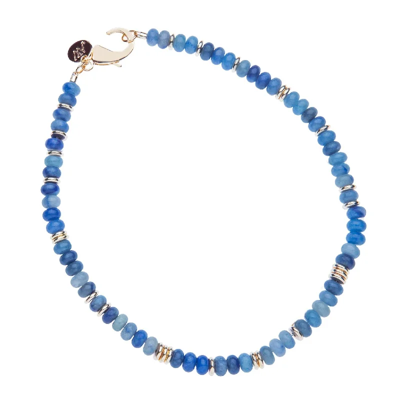 personalized charm pendants for women -Jane Win Kyanite Gumdrop Beaded Necklace