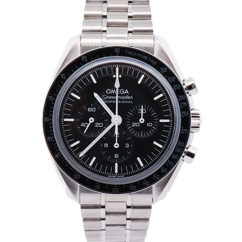 unique gemstone necklaces for mothers -Omega Speedmaster 42mm Stainless Steel Black Chronograph Dial Watch Reference# 310.30.42.50.01.002