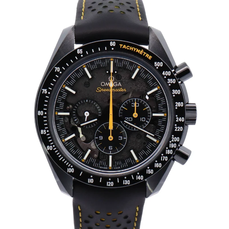 elegant custom necklaces with gold chains -Omega Speedmaster Apollo 8 Dark Side of the Moon 44.25mm Black Ceramic Black Chronograph Dial Watch Reference# 311.92.44.30.01.001