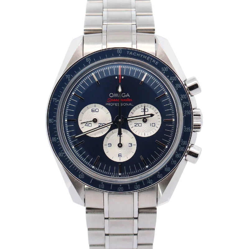 unique necklaces with precious gemstones -Omega Speedmaster "Tokyo 2020 Olympics" 42mm Stainless Steel Blue Chronograph Dial Watch Reference# 522.30.42.30.03.001