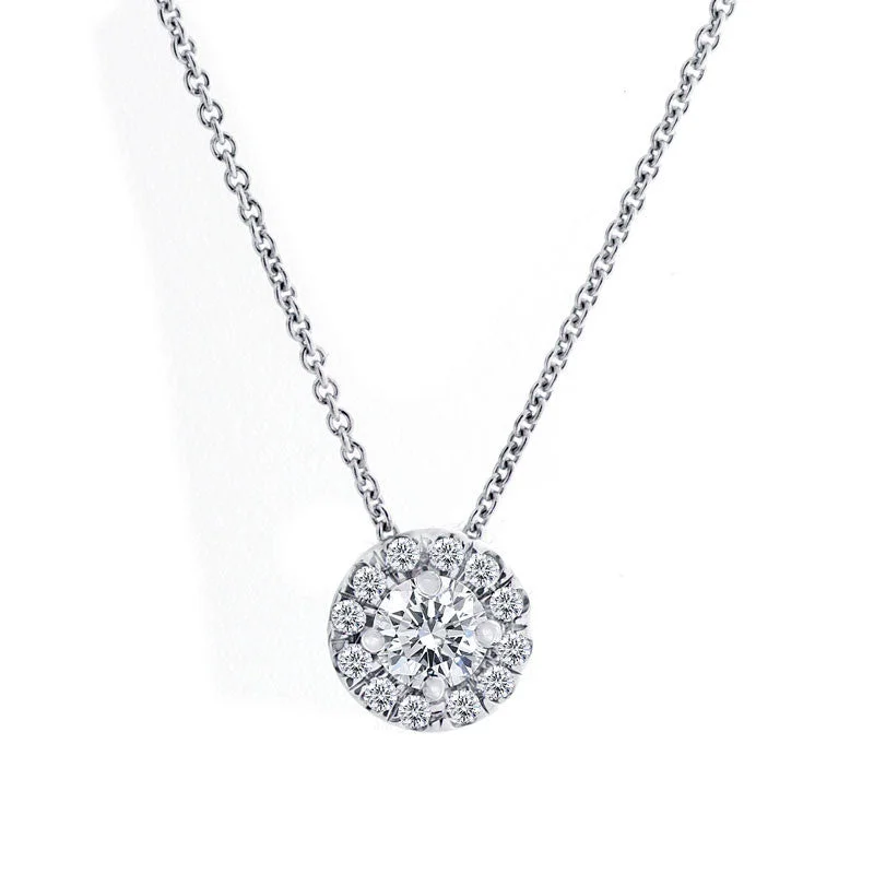 women's gold necklaces with diamonds -Forevermark Center of My Universe White Gold Pendant, 0.30 total carat