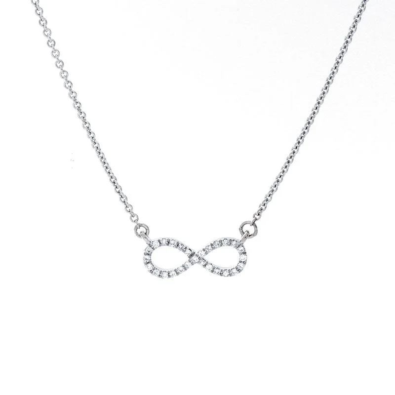 luxury birthstone necklaces -Infinity Diamond Necklace