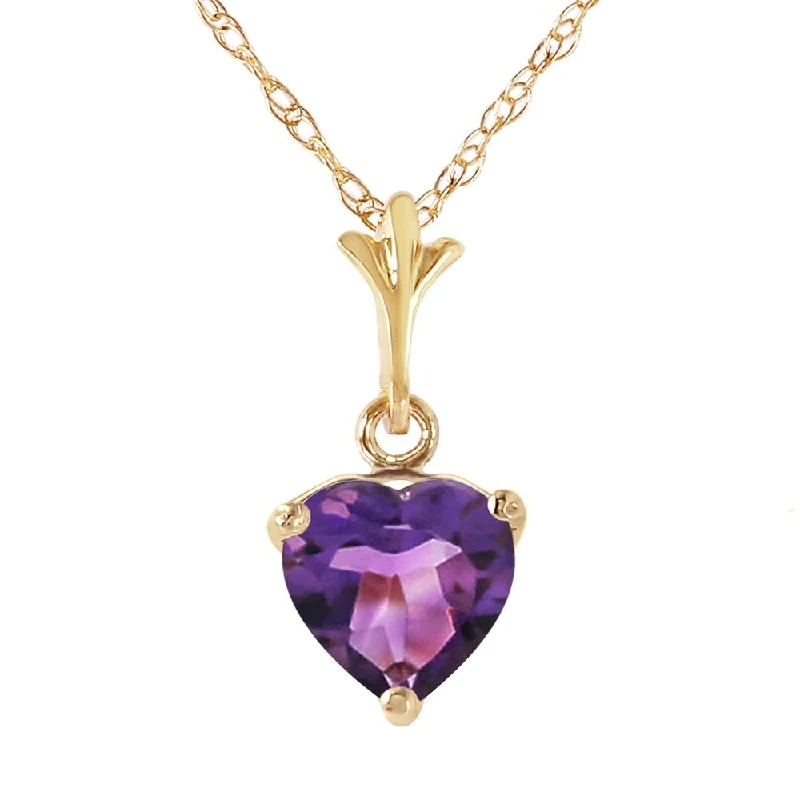 matching necklaces for engagement gifts -1.15 Carat 14K Gold It's A Date Amethyst Necklace