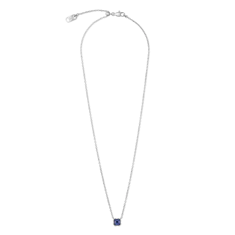 fashion silver necklaces for women -Birthstone September Necklace Lapis Lazuli Silver