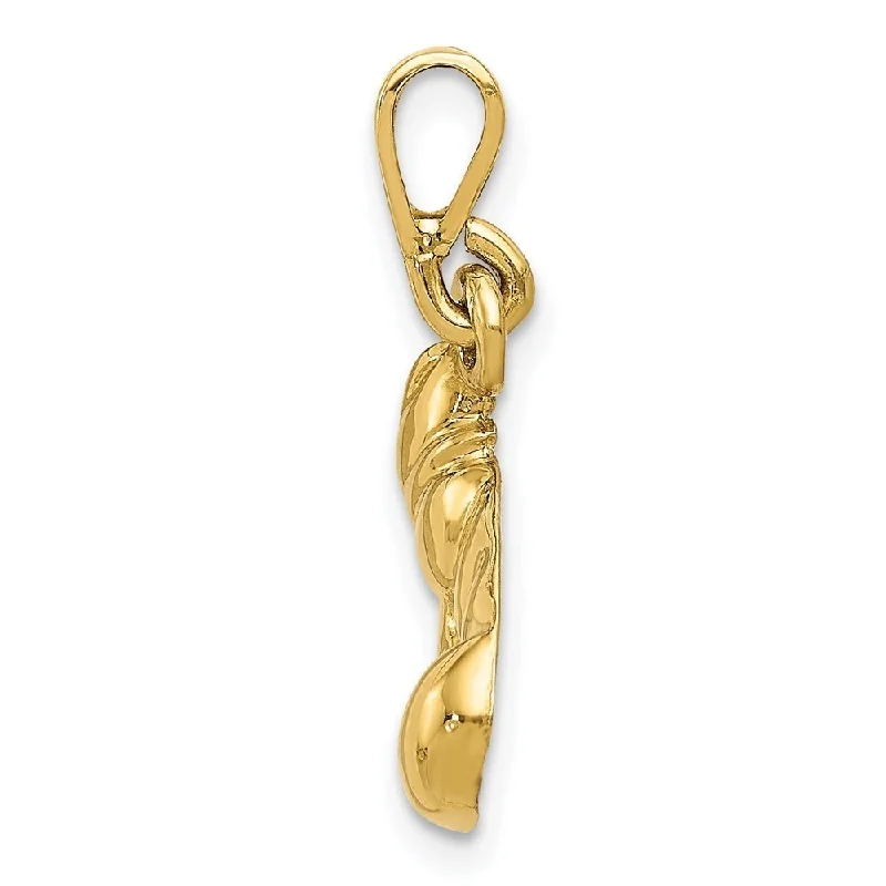 fashion pendants for necklaces -Diamond2Deal 14K Yellow Gold Boxing Glove Pendant (L- 22 mm, W- 10 mm)