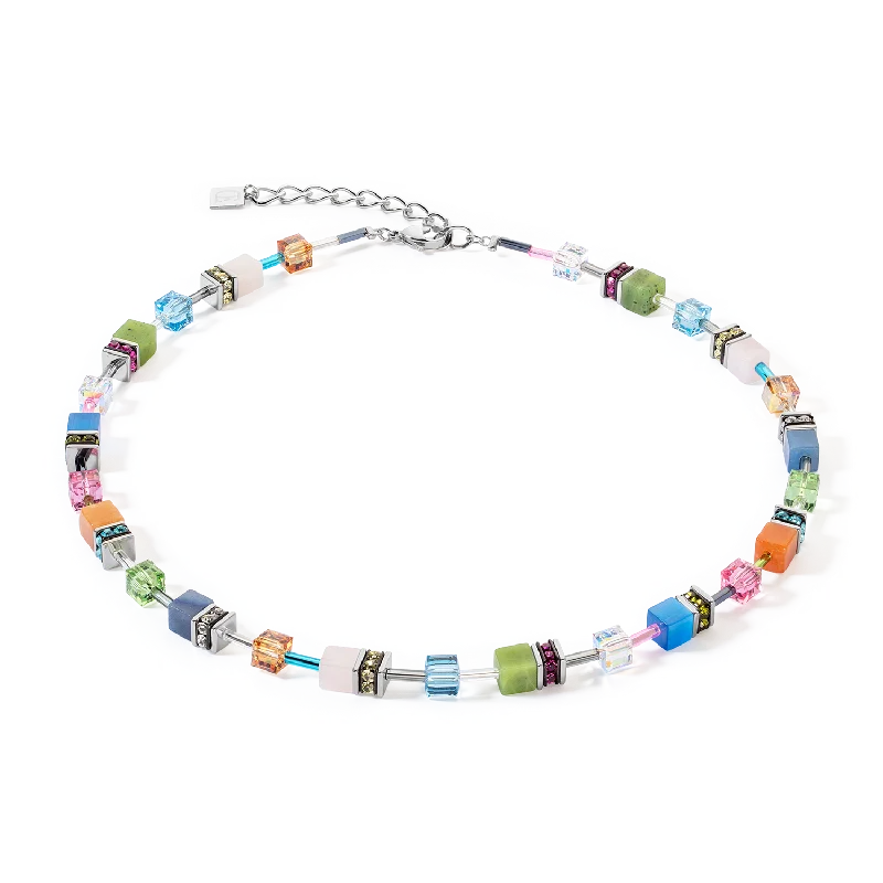 romantic custom necklaces for couples -GeoCUBE® Iconic Precious necklace multicolour boho