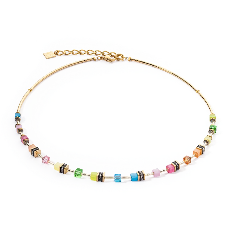 elegant diamond pendant necklaces -GeoCUBE® Lite Mini Necklace Rainbow