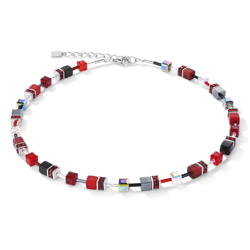 pearl pendant necklaces for gifts -GeoCUBE® Necklace red-haematite