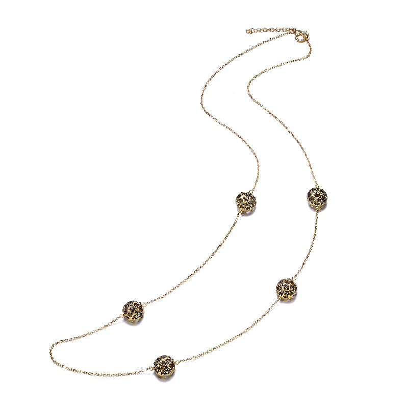 romantic necklaces with diamonds -Jeanne Gold Plated Necklace