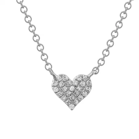 designer gold necklaces for weddings -PACEY DIAMOND HEART NECKLACE