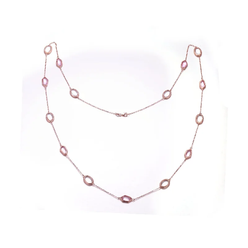 classic gemstone necklaces -Isabelle Double Layer Necklace