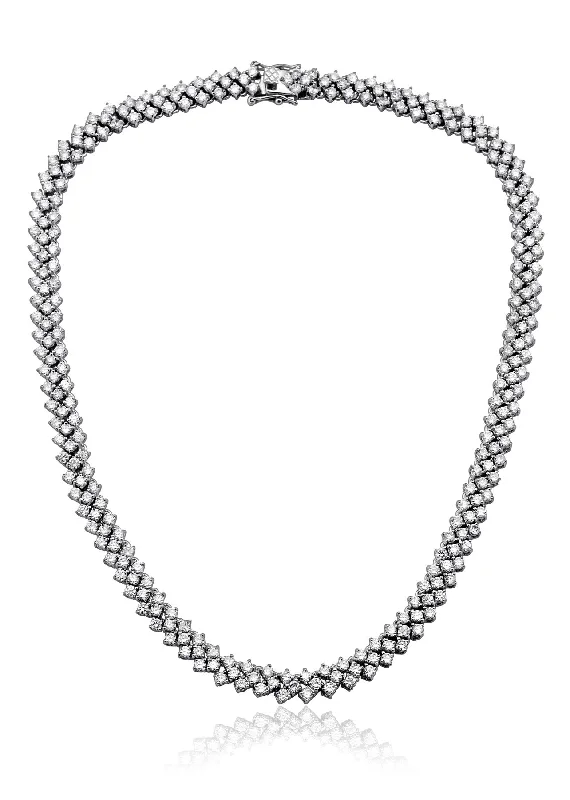 romantic silver necklaces for couples -Déco Braided Necklace