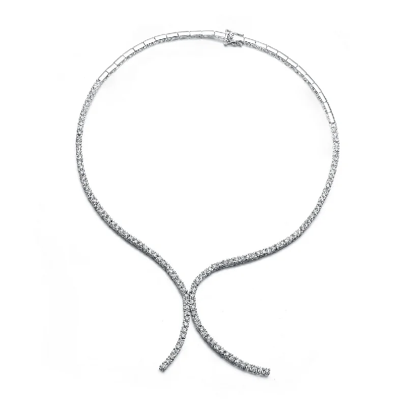 pendant necklaces for weddings -Sylvie Tennis Tie Necklace