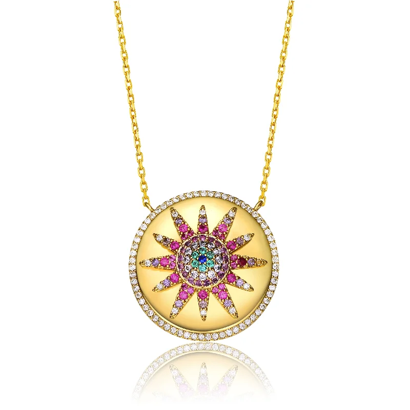 designer necklaces with diamonds -Étoile Golden Sun necklace