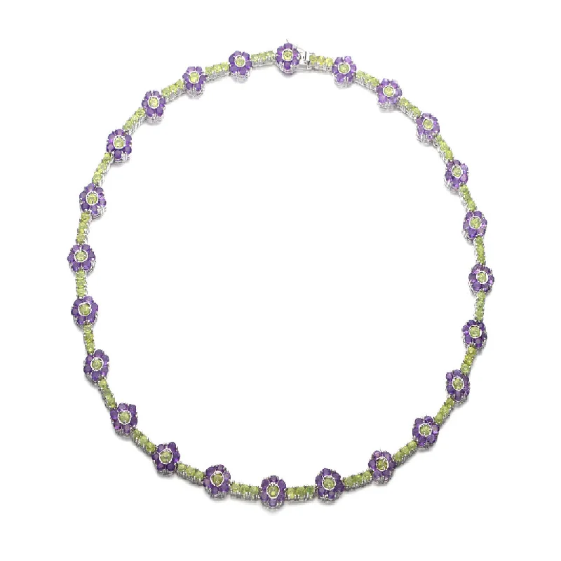 gemstone pendant necklaces for gifts -Gabrielle Purple Cubic Zirconia Necklace