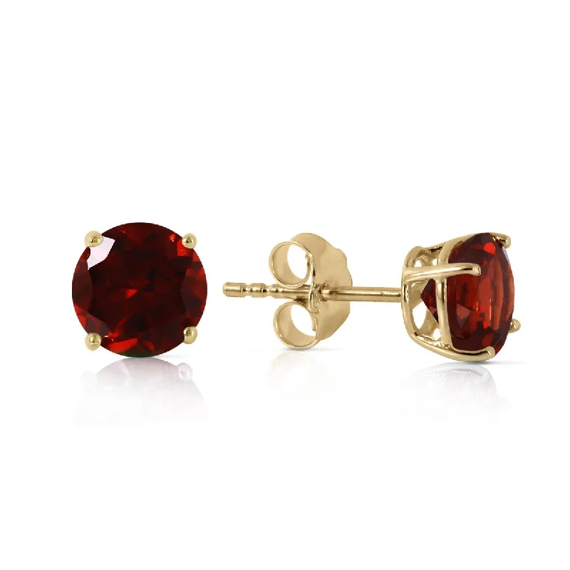 custom-designed drop earrings for weddings -0.95 Carat 14K Solid Yellow Gold Two Worlds Garnet Earrings