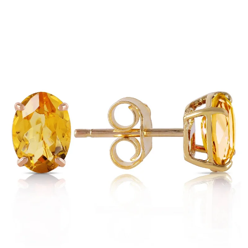 trendy gemstone earrings with diamonds -1.8 Carat 14K Solid Yellow Gold A Bee Or Two Citrine Earrings