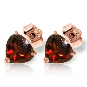 unique earrings with gemstones for special events -3.25 Carat 14K Solid Rose Gold Divinity Garnet Stud Earrings