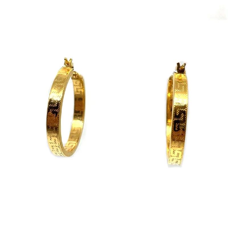 personalized hoop earrings with initials -21k Gold Hoops