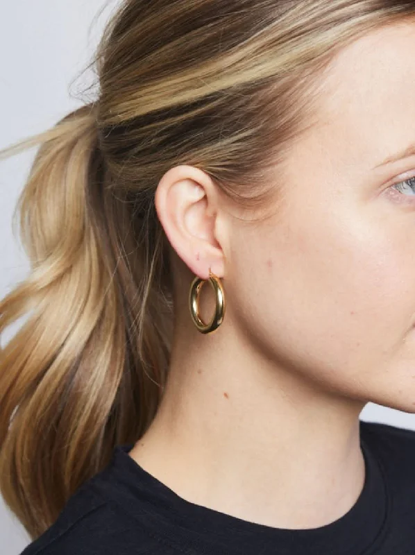 trendy earrings for bridesmaids -Air Hoop Earrings