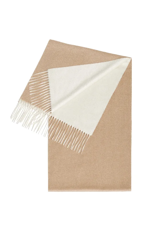 classic diamond engagement rings -Blaine Fringe Scarf in Camel & Ivory Silk Cashmere