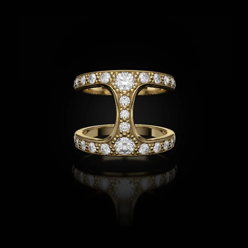 modern gold engagement rings -BRUTE PHANTOM WITH DIAMONDS