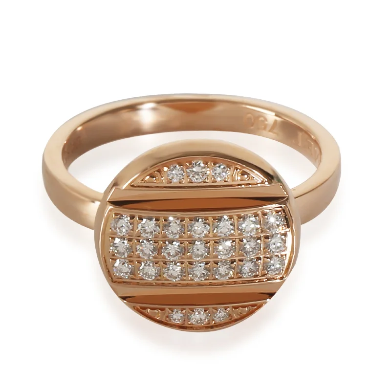 personalized engagement rings -Chaumet Class One Ring in 18K 18K Rose Gold 0.2 CTW