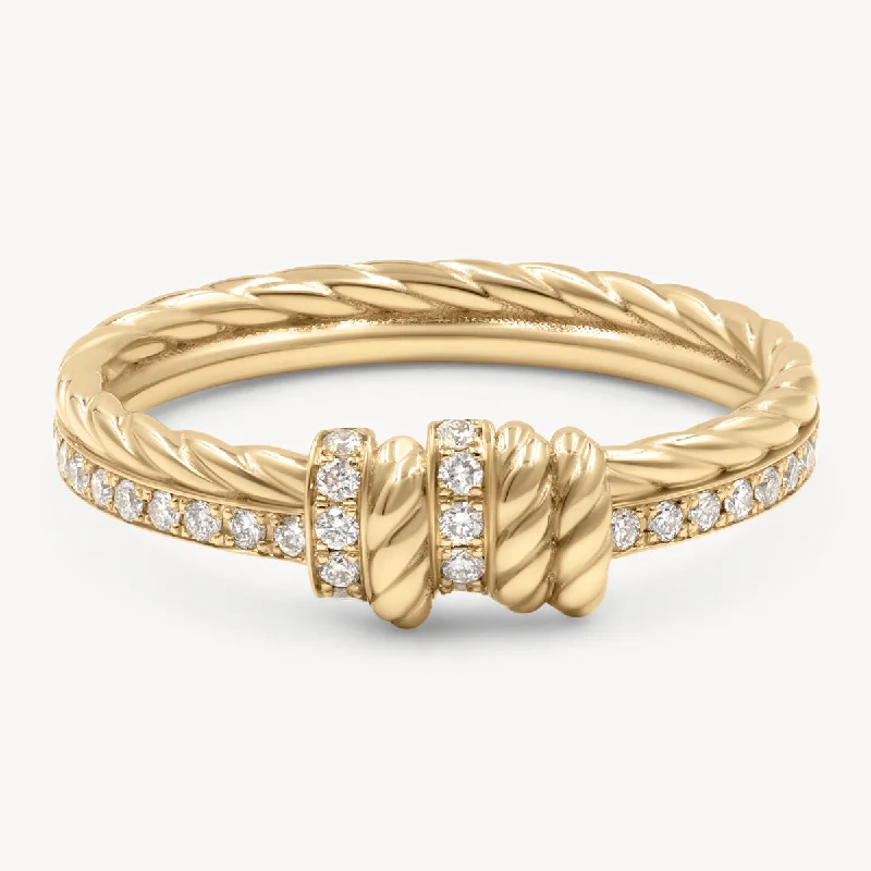 wedding rings for brides with diamonds -Diamond Bind Ring