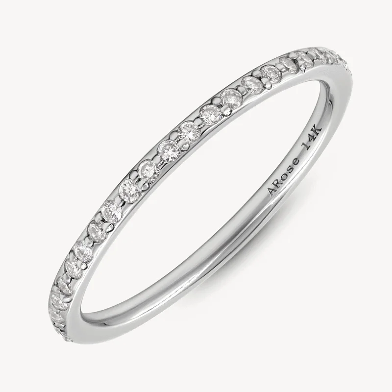 affordable gemstone rings for women -Diamond Stackable Eternity Bands