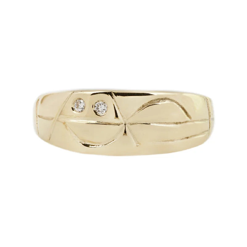 best wedding rings for women -ETCHED BAND ONE / GOLD