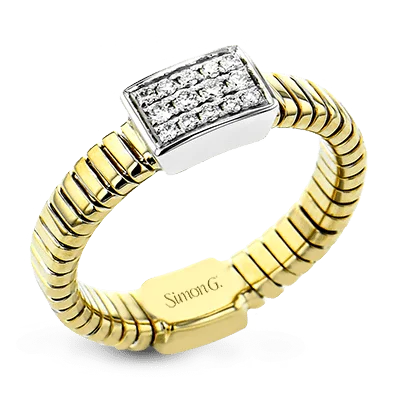 affordable custom wedding bands -Fashion Ring in 18k Gold With Diamonds