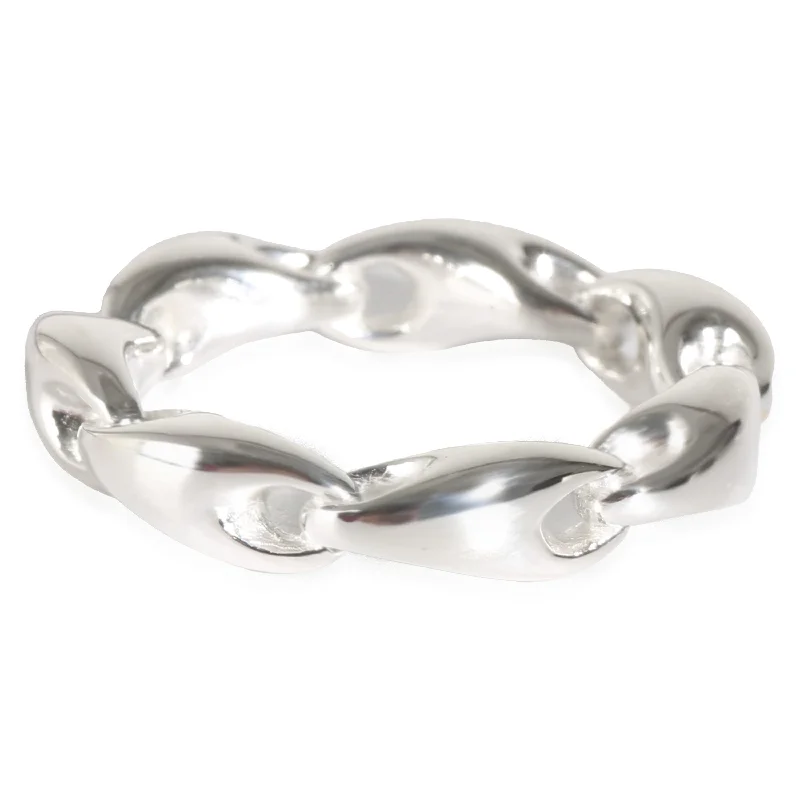 wedding rings with sapphires -Georg Jensen Reflection Eternity Ring in Sterling Silver