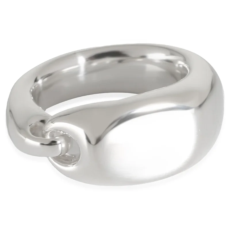 wedding rings for men with diamonds -Georg Jensen Reflection Signet Ring in  Sterling Silver