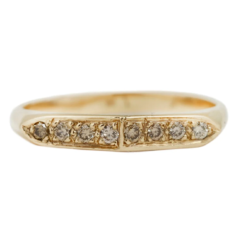 men's gold rings with rubies -Gracia Champagne Diamond Ring