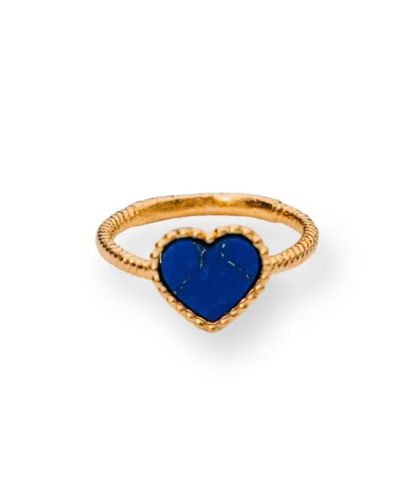 men's custom engagement rings -Heart of the Sea Ring - Cobalt