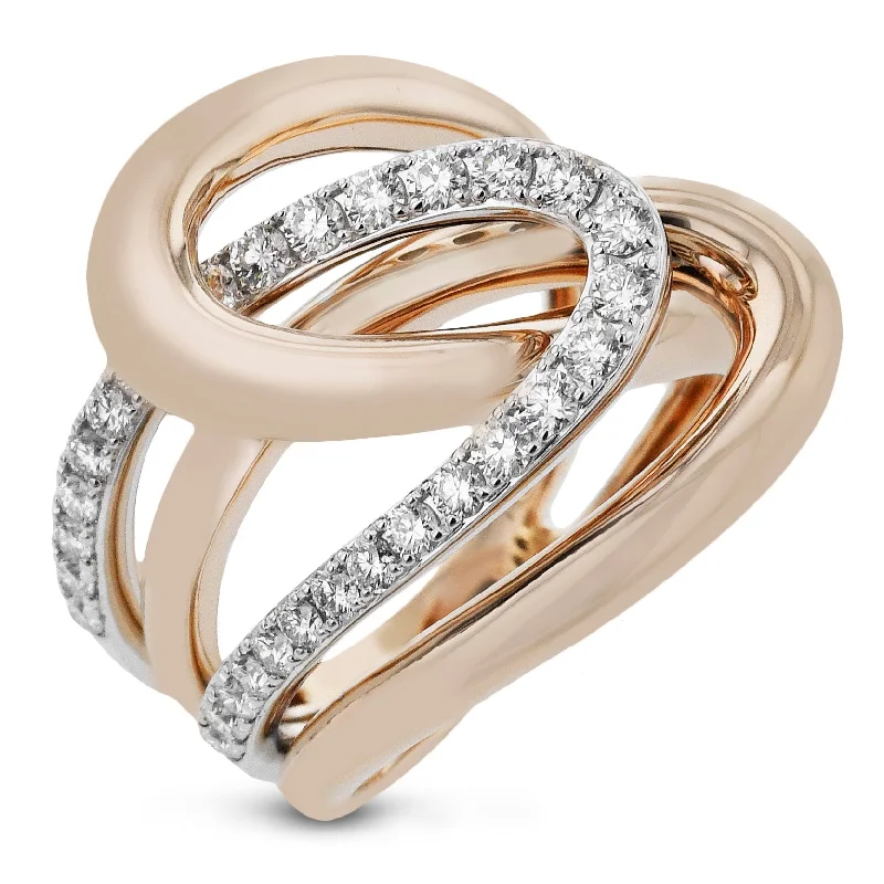 stylish engagement rings for men -Fashion Ring In 18k Gold With Diamonds