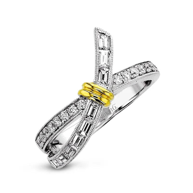 stylish wedding rings for couples -Fashion Ring In 18k Gold With Diamonds